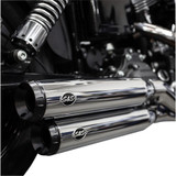 S&S Grand National Slip-On Mufflers for 2008-2017 Harley Fat Bob and Wide Glide - Chrome