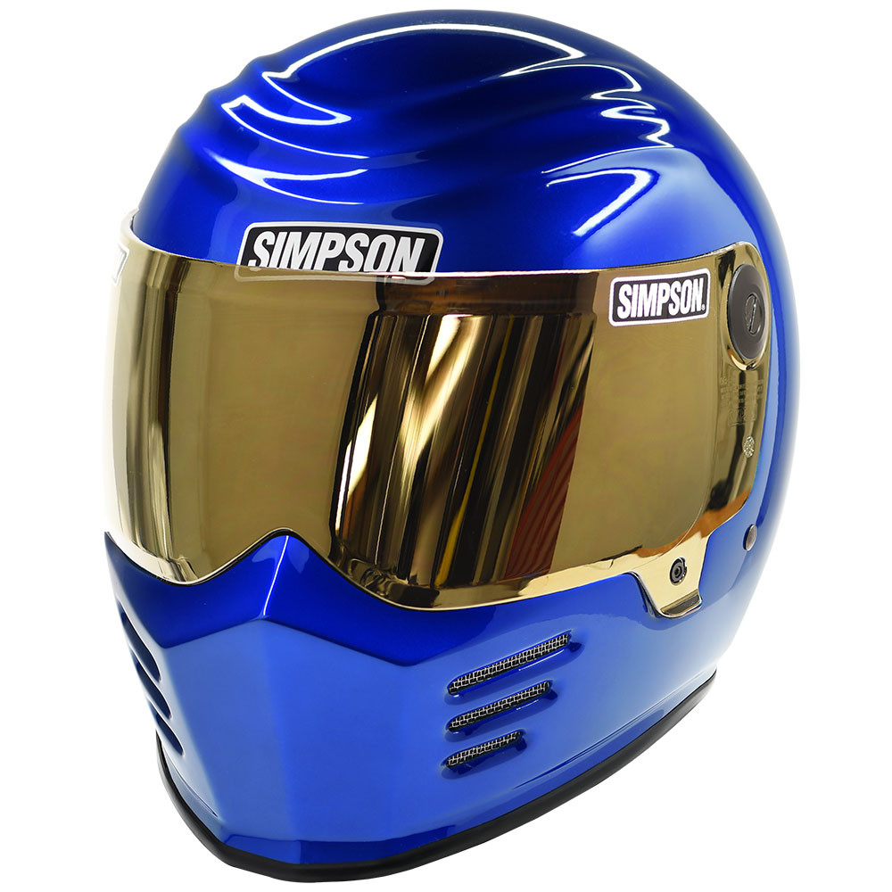 Simpson Outlaw Bandit Motorcycle Helmet Rayleigh Blue Get Lowered Cycles