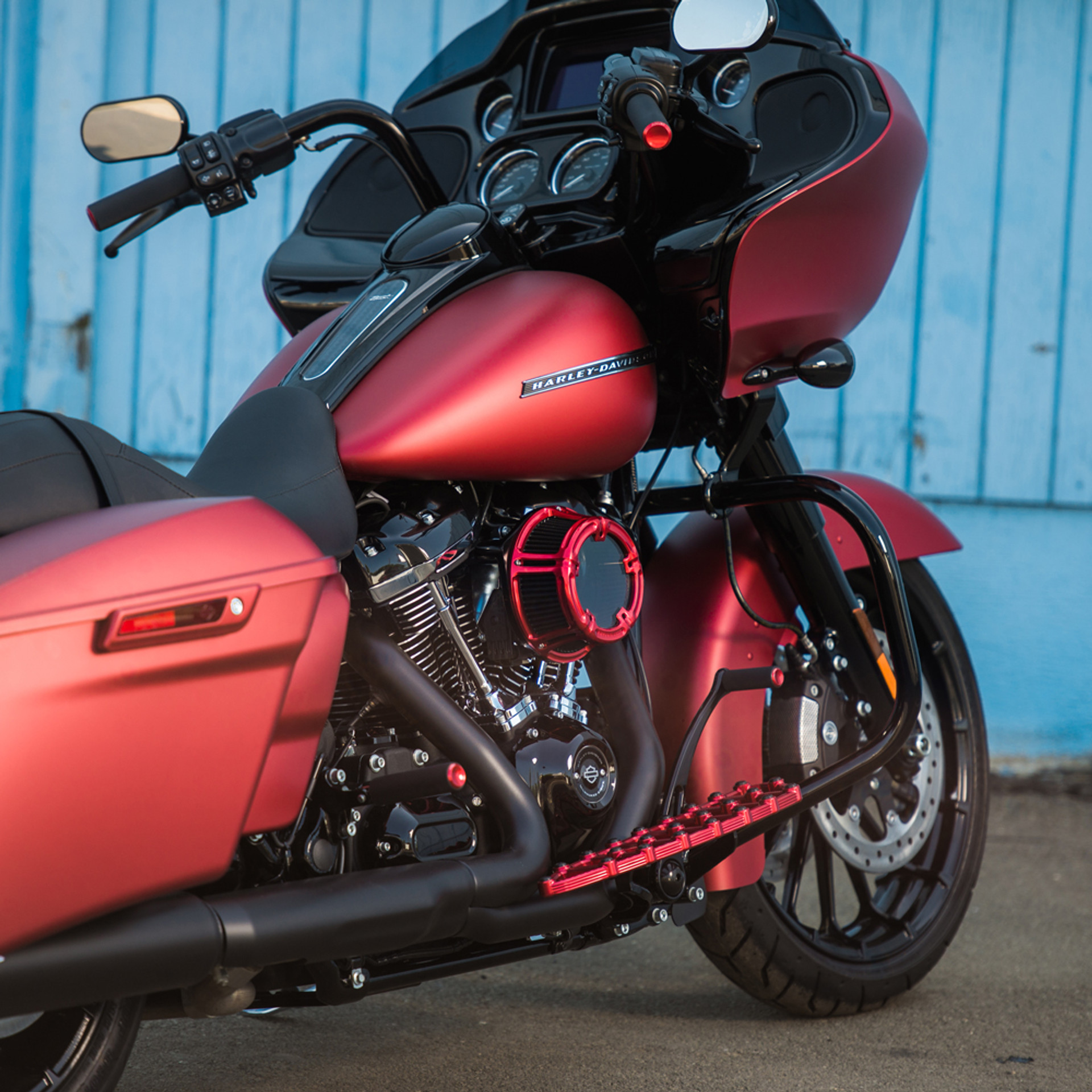 Arlen Ness MX Billet Floorboards for 19802020 Harley Touring Red