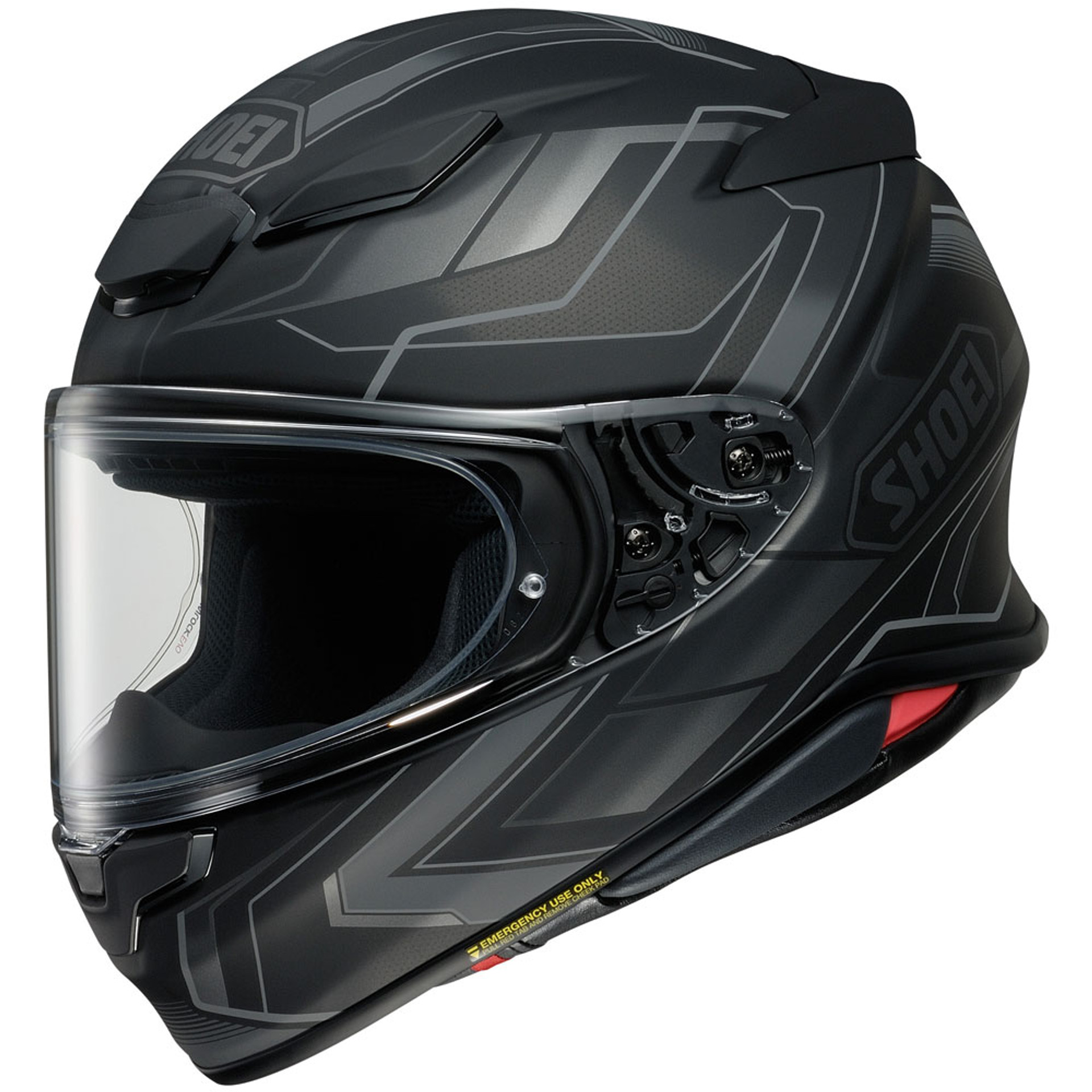 Shoei RF1400 Motorcycle Helmet Prologue Black/White/Red Get Lowered