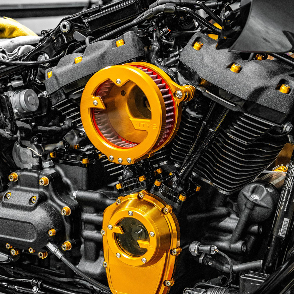 Santoro Fabworx Deluxe Chacho Engine Bolt Kit for Harley M8 Softail