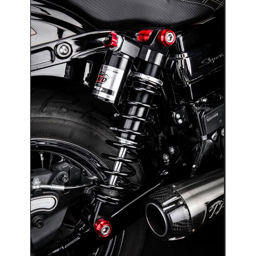 Santoro Fabworx Way Kool Shock Mounts for 20092017 Harley Dyna Red