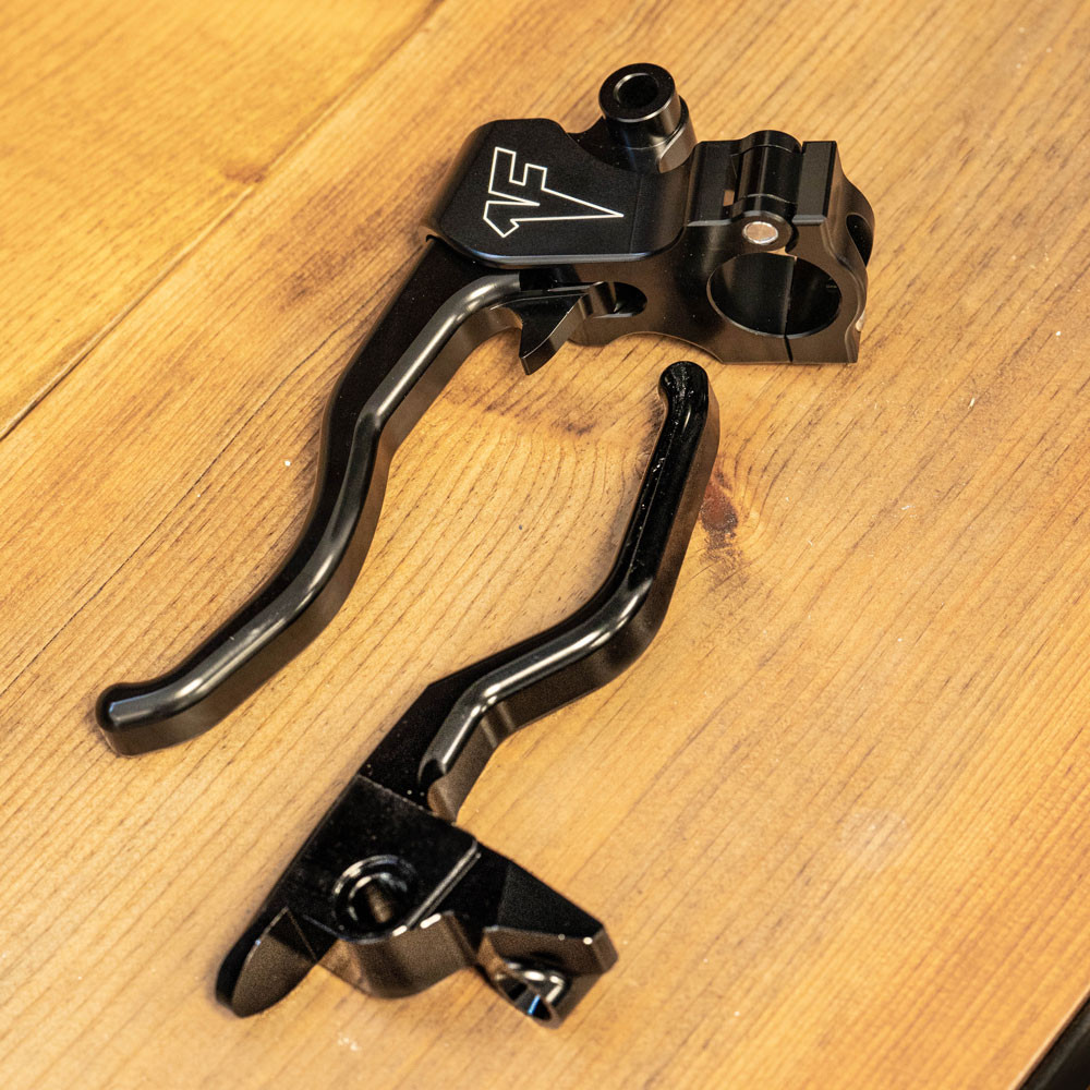 1FNGR Adjustable Hand Levers for 200813/2021+ Harley Touring Black Get Lowered Cycles