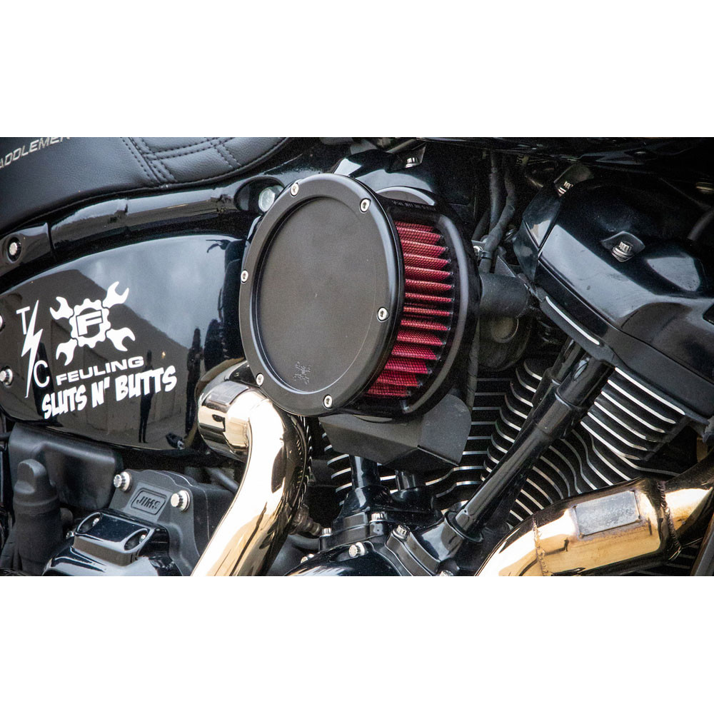 Feuling BA Air Cleaner Kit Solid Black Cover for 20172022 Harley M8