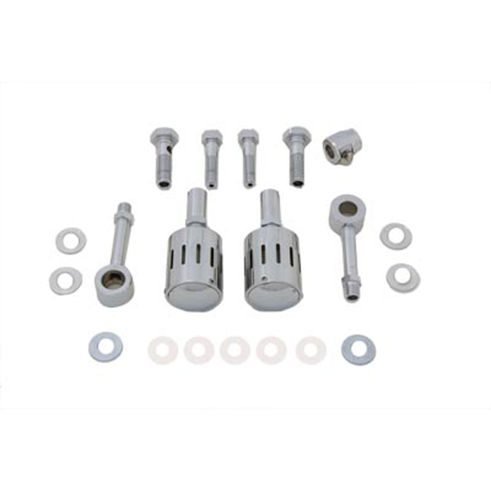 VTwin Sifton Dual Canister Breather Kit for Harley Get Lowered Cycles