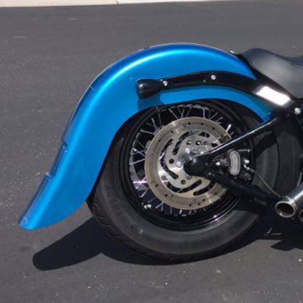 stretched rear fender harley softail