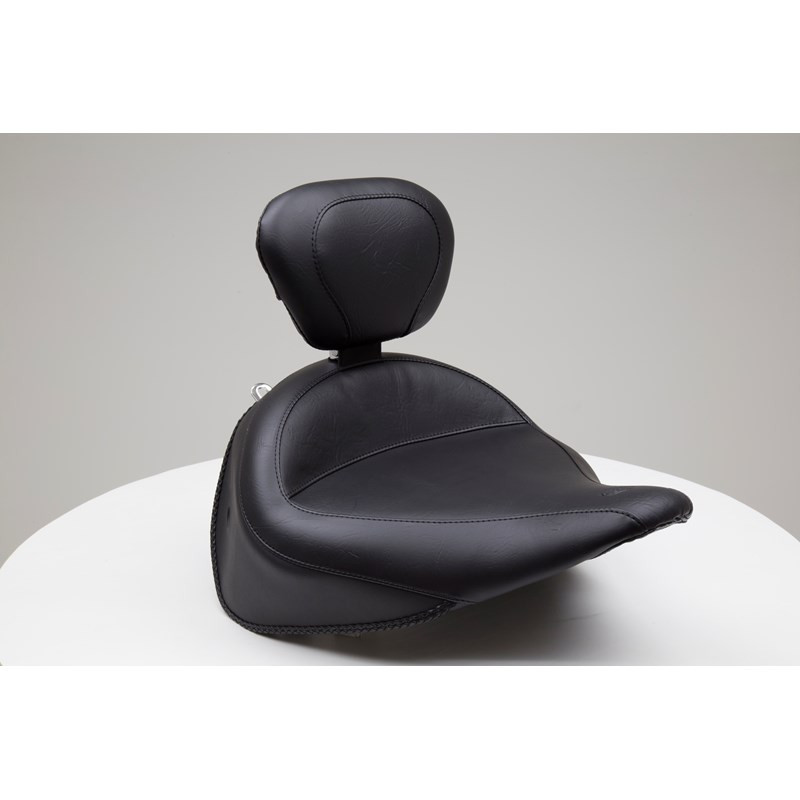 Mustang Wide Vintage Solo Seat with Driver Backrest for 20052017 Haley