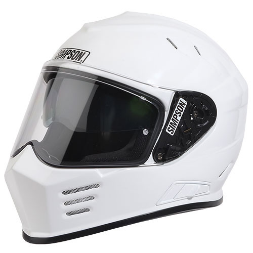 Simpson Outlaw Bandit Motorcycle Helmet Gloss White Get Lowered Cycles