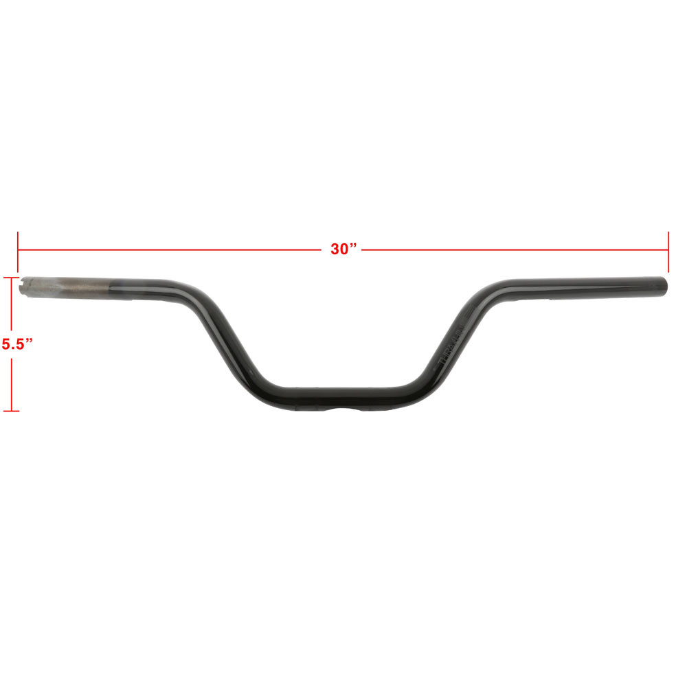 Thrashin Supply Mid Bend Bars 1" Handlebars - Black - TSC-2700-1 - Get