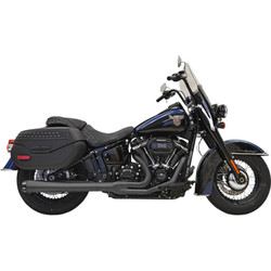 Bassani Touring 2-Into-1 Exhaust for 2018-2022 Harley Softail Heritage and Deluxe - Black