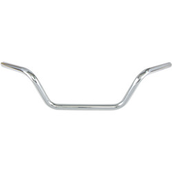 Drag Specialties 1" Buckhorn Low Handlebars TBW - Chrome