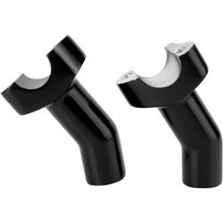 Drag Specialties 3.5" Forged Aluminum Pullback Handlebar Risers - Black