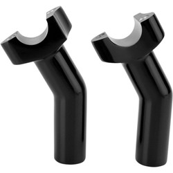 Drag Specialties 4.5" Forged Aluminum Pullback Handlebar Risers - Black
