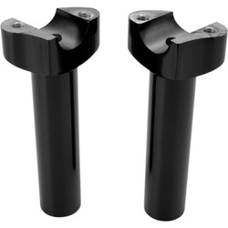 Drag Specialties 5.5" Forged Aluminum Straight Handlebar Risers - Black