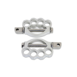 V-Twin Knuckle Foot Pegs for Harley - Chrome