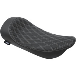 Drag Specialties Low Profile Solo Seat for 1997-2007 Harley FLHR/FLHX - Double Diamond Silver