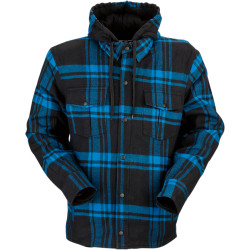 Z1R Timber Flannel Hooded Shirt - Black/Blue