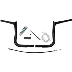 Fat Baggers 1-1/4" EZ Install Pointed Top 10" Handlebar Kit for 2008-2013 Harley Touring - Black