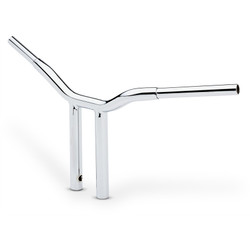 LA Choppers 1-1/4" Welded Kage Fighter 12" T-Bar Handlebars - Chrome