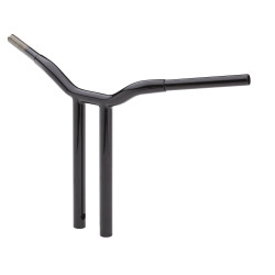LA Choppers 1-1/4" Welded Kage Fighter 16" T-Bar Handlebars - Gloss Black