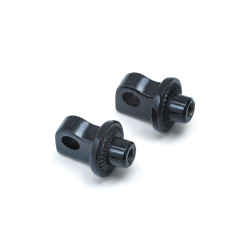 Kuryakyn Splined Peg Adapters for Harley - Gloss Black