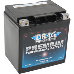 Drag Specialties Premium Performance Battery for Harley - Repl. OEM #66010-97A/C/D