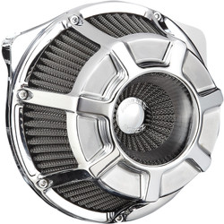 Arlen Ness Bevelled Inverted Air Cleaner for Harley Twin Cam Electronic Throttle - Chrome