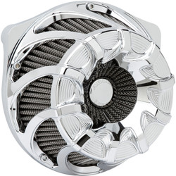 Arlen Ness Drift Inverted Air Cleaner for Harley Twin Cam Electronic Throttle - Chrome