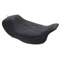 Mustang Revere Journey Diamond Solo Seat for 2008-2023 Harley Touring - Red