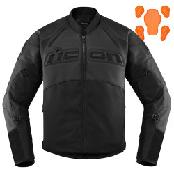 Icon Men's Contra 2 Leather Jacket - Stealth Black