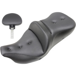 Saddlemen Heated Road Sofa Seat with Driver Backrest for 2009-2023 Harley Tri-Glide - Pillow Top