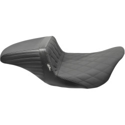 Le Pera Grip Tape Kickflip Solo Seat for 2008-2023 Harley Touring - Diamond