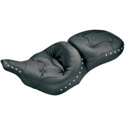 Mustang One-Piece Regal Touring Seat for 1997-2007 Harley FLHT FLTR - Chrome Studs