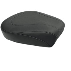 Mustang Wide Tripper Black Rear Seat for 2008-2023 Harley Touring - Smooth