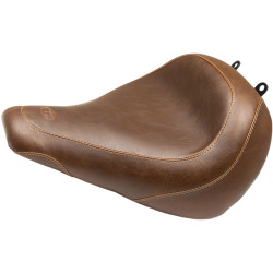 Mustang Brown Wide Tripper Solo Seat for 2018-2024 Harley Fat Boy - Vintage