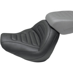 Mustang Max Profile Solo Touring Seat for 2018-2020 Harley Fat Bob - Trapezoid Stitch