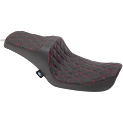 Drag Specialties Predator III Diamond Seat for 1996-2003 Harley Dyna - Red