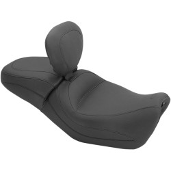 Mustang One-Piece Touring Seat w/ Backrest for 2015-2020 Harley Street XG Models