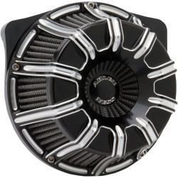 Arlen Ness 10-Gauge Inverted Air Cleaner for 1991-2022 Harley Sportster - Black with Machine Cut