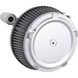 Arlen Ness Big Sucker Air Cleaner Kit w/ Synthetic Filter for 2008-2017 Harley Twin Cam Electronic Throttle - Beveled Chrome