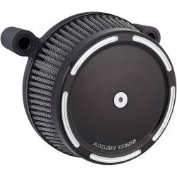 Arlen Ness Big Sucker Air Cleaner Kit w/ Synthetic Filter for 1999-2017 Harley Twin Cam Cable Throttle - Slot Track Black