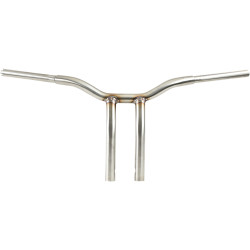 LA Choppers 1-1/4" Pullback Kage Fighter 12" T-Bar Handlebars - Stainless Steel