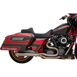 Drag Specialties Predator III Extended Reach Seat for 2008-2023 Harley Touring - Smooth
