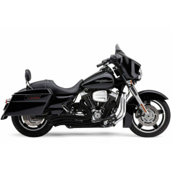 Cobra Speedster Short Swept Exhaust for 2017-2023 Harley Touring - Black