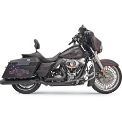 Bassani True-Dual Down Under Headpipes for 2009-2016 Harley Touring - Black