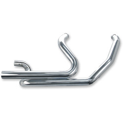 S&S Power Tune Dual Header System for 1995-2008 Harley Touring - Chrome