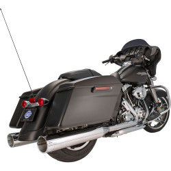 S&S 4-1/2" MK45 Performance Mufflers for 1995-2016 Harley Touring - Chrome / Chrome End Caps