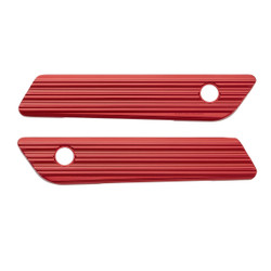 Arlen Ness 10-Gauge Saddlebag Latch Covers for 2014-2022 Harley Touring - Red