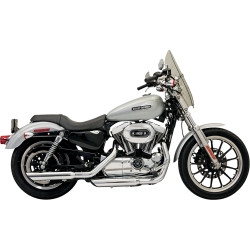 Bassani 3" FirePower Slip-On Mufflers for 2004-2013 Harley Sportster - Chrome Slash-Down