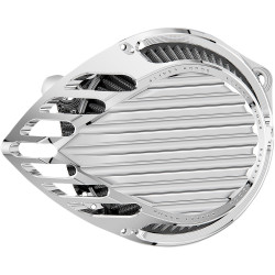 Rough Crafts Finned Air Cleaner for 2017-2022 Harley M8 - Chrome